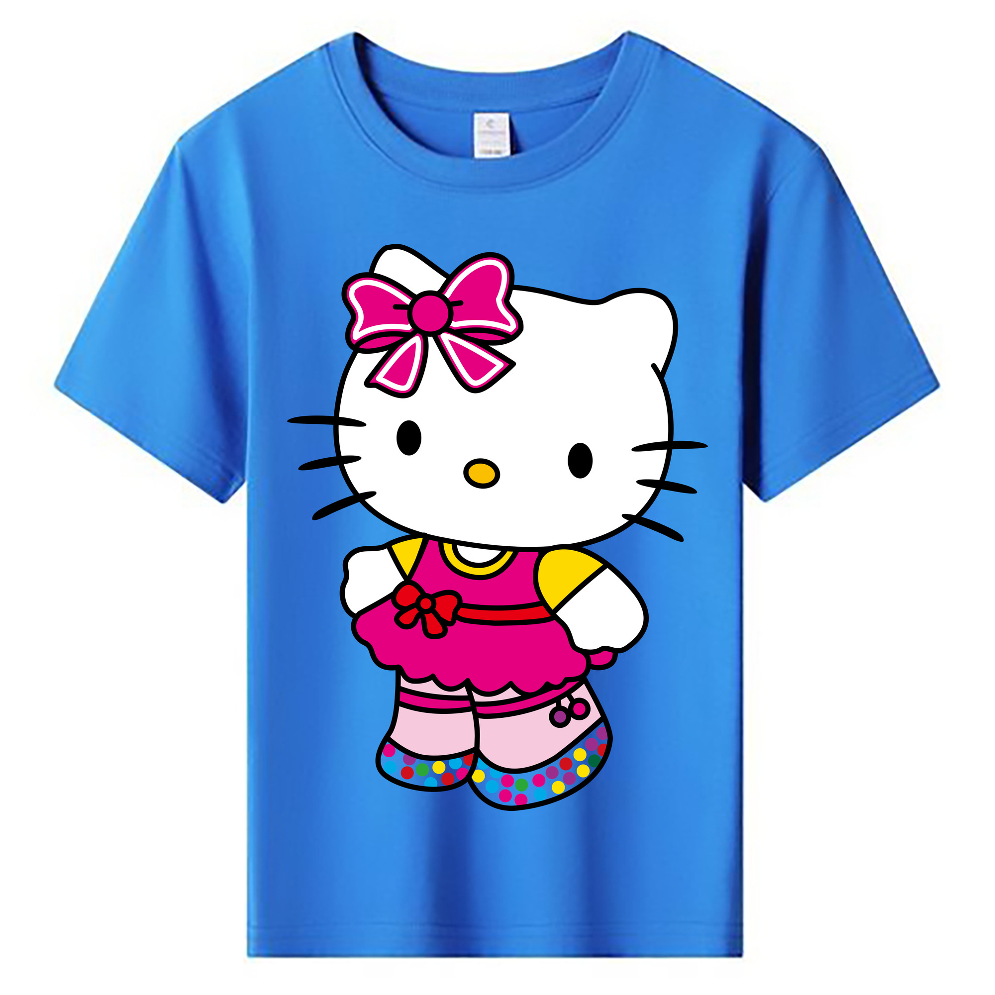 （画像用） Hello Kitty ハローキティ 綿100％キッズTシャツ（フロントプリント）